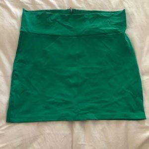 Bebe Green Mini Skirt